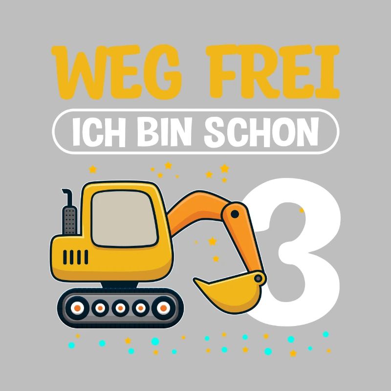 Weg frei - Ich bin schon 3 - Bagger Geburtstagskin