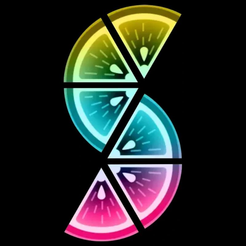 Tranches de citron colorées