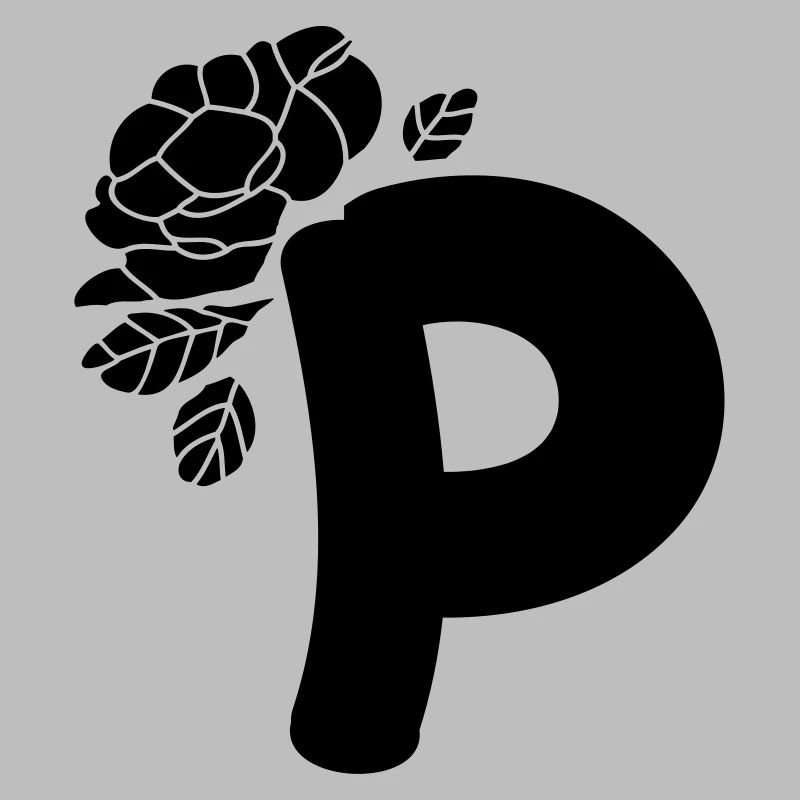 AlphabetBuchstabe P mit Blume