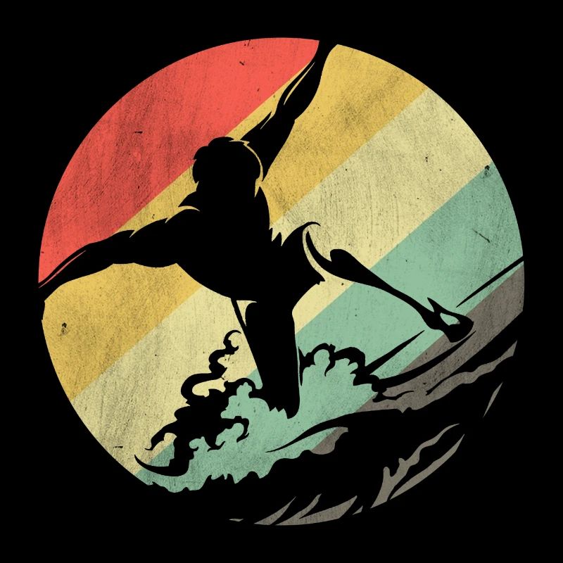 Surfeurs surfant