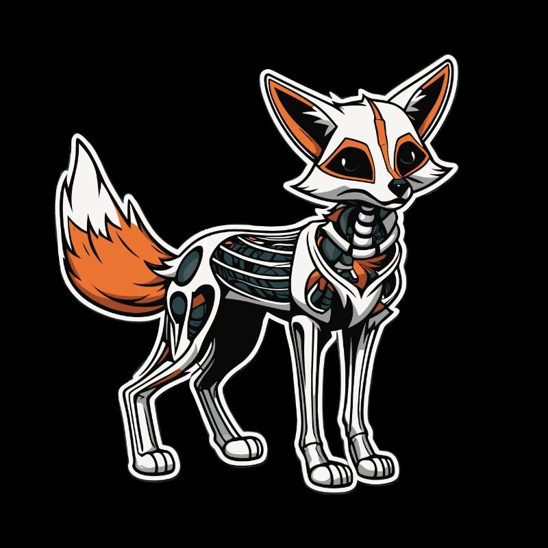 Illustration de squelette de renard