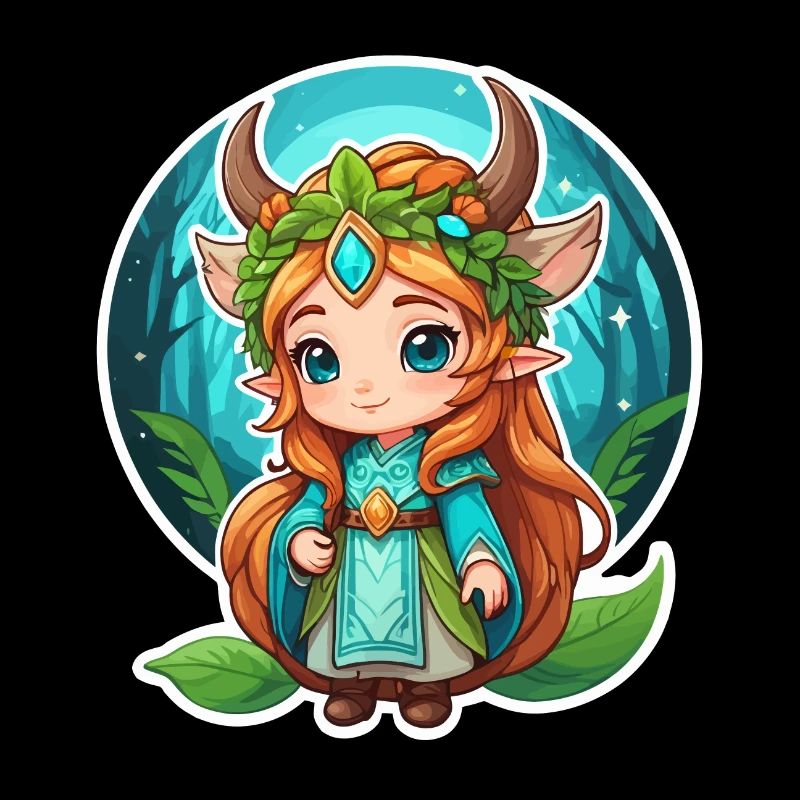 Druid Cute Illustration