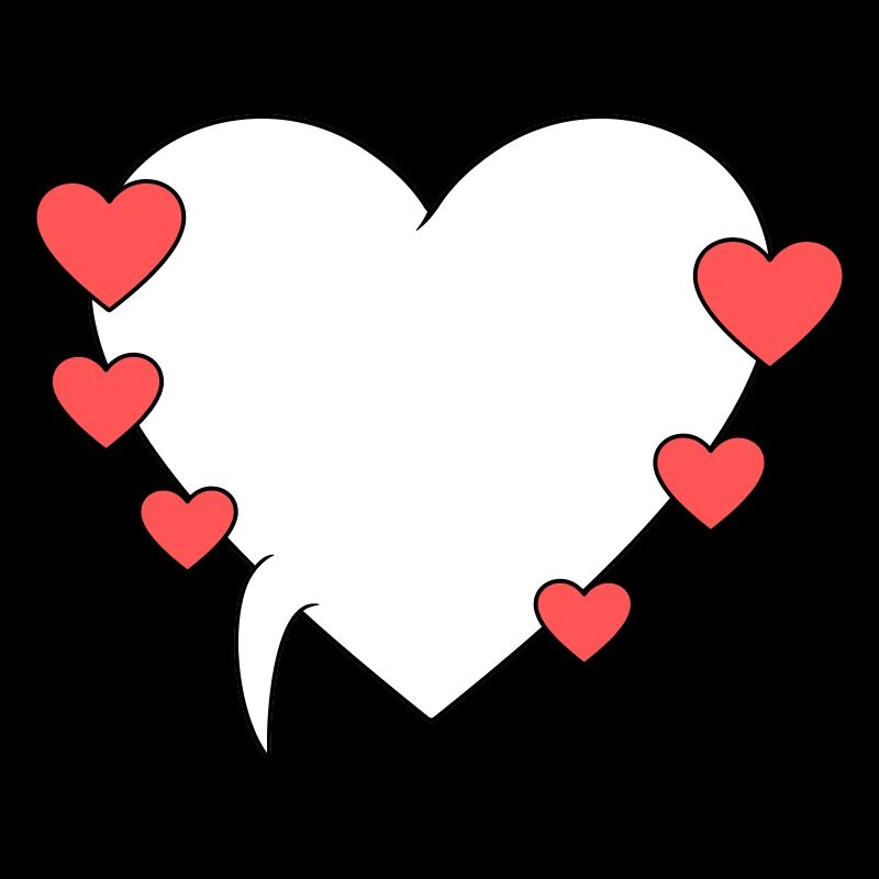 Speech Bubble with Hearts 3