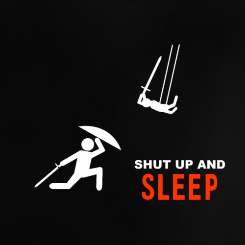 Shut Up and Sleep (White Design) - Baby Organic T-Shirt with Round Neck