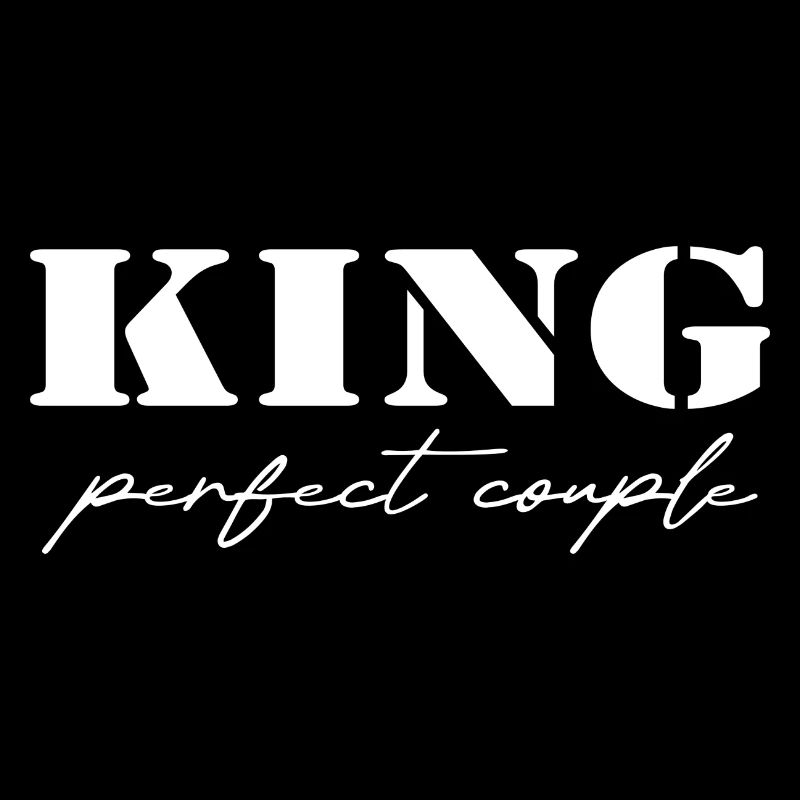 King and Queen King gift white
