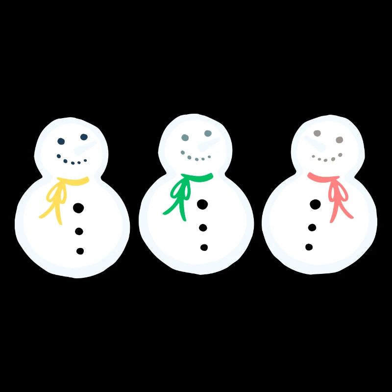 Trois frères et sœurs de neige