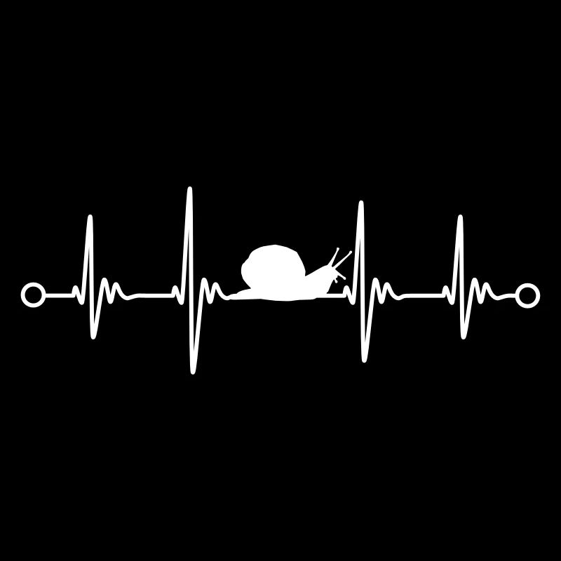 Snail pulse EKG heartbeat vector design