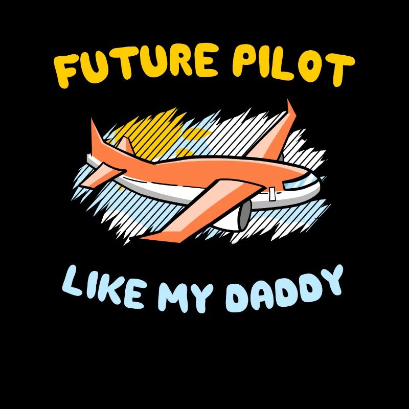 Pilot like dad plane comic kids gift