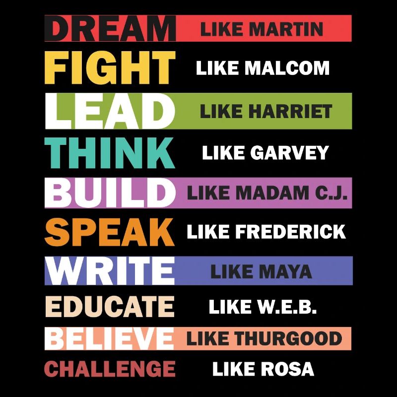 Black Lives Matter - Conception de texte Black Leaders