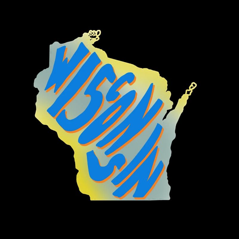 Wisconsin State Map USA State T-shirts