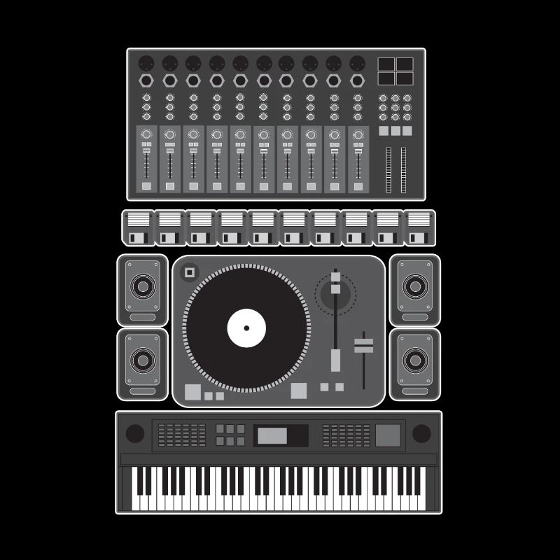 Synthesizer Old School Turntable Hip Hop Gift