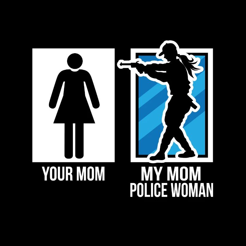 Mama Mutter Polizei Polizistin Logo