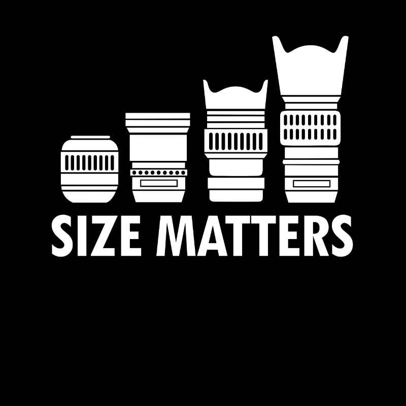 Photography Funny Size Matters Lens Gift
