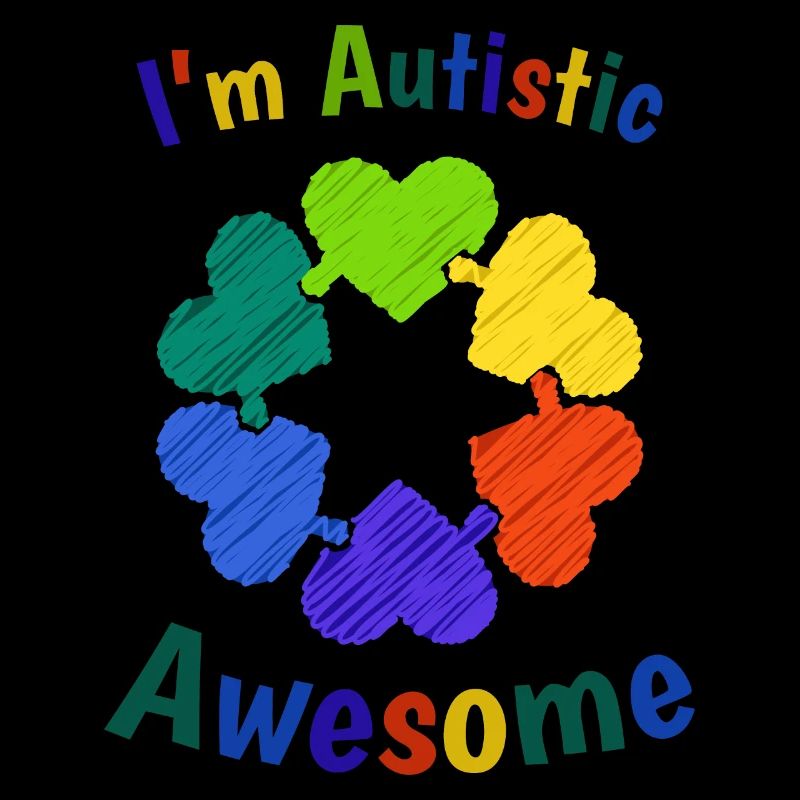 Ich bin autistisch bedeutet, ich bin großartig, bunter Autismus