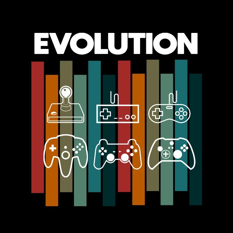 Rétro évolution gamer nerd drôle disant