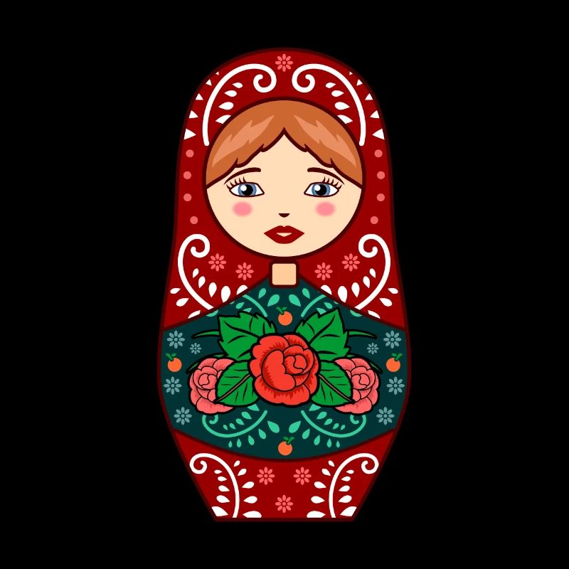 Red matryoshka dolls Russian nesting doll Matrosc