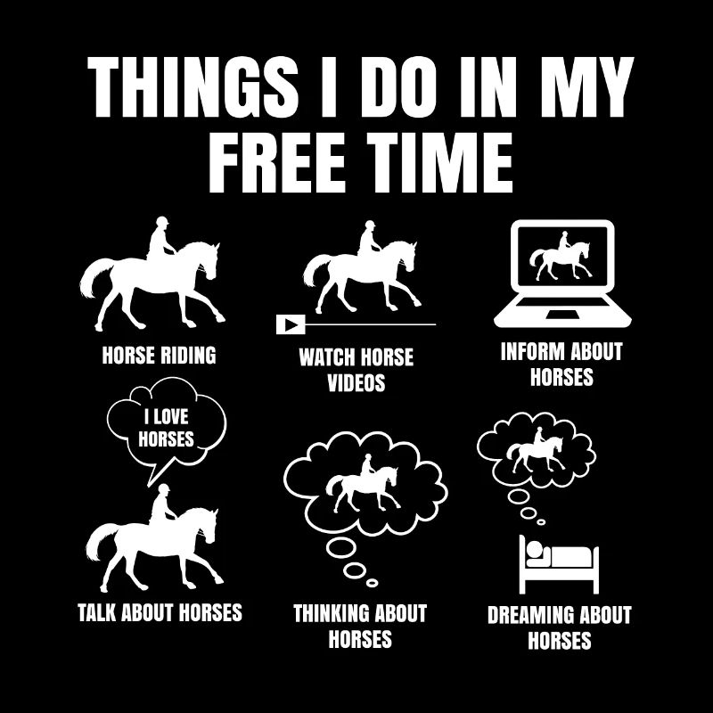 Les choses Que Je Dans Mon Temps Libre Fais des chevaux