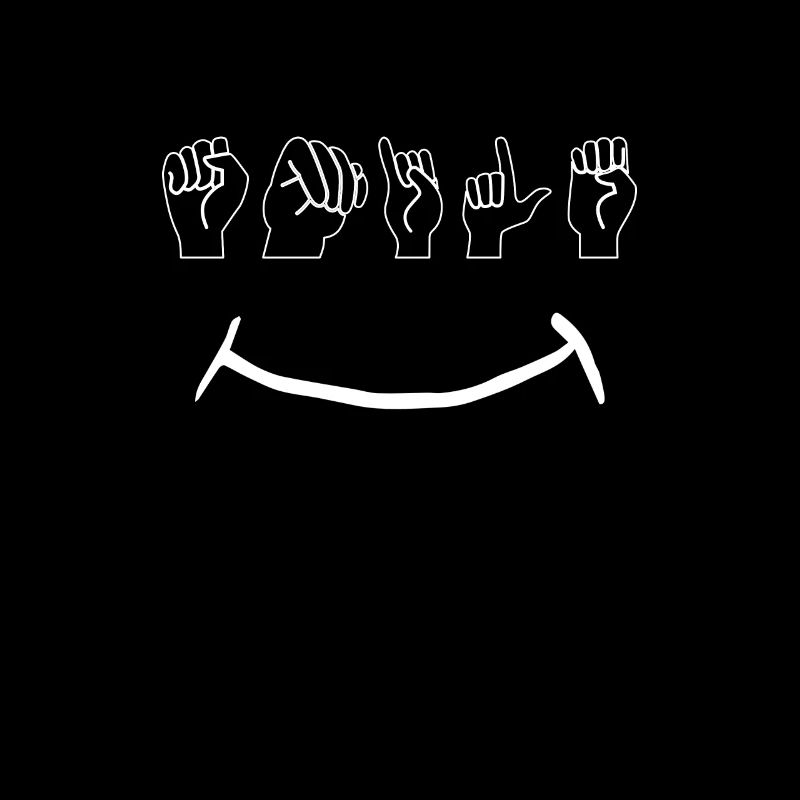 Sign language deaf cheerful