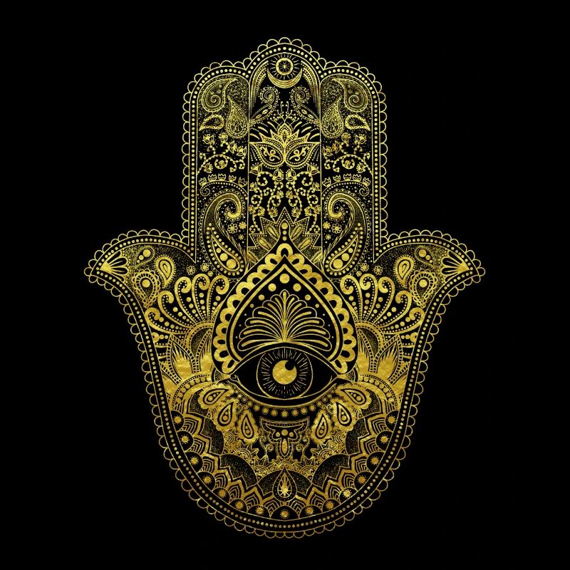 Glücksbringer Talisman Hamsa Hand Mandala Geschenk