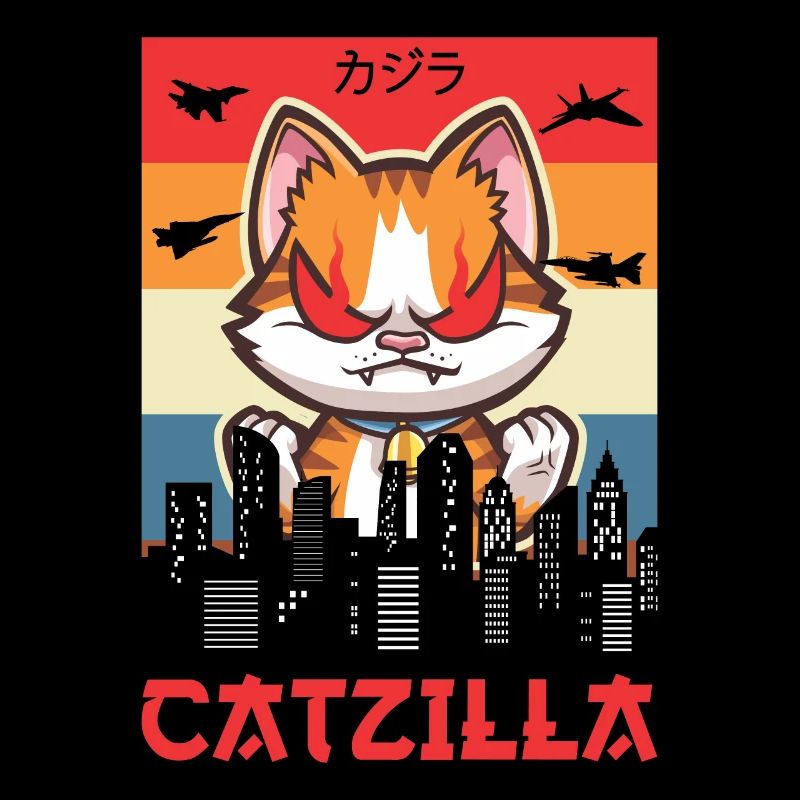 Catzilla | Gefährliches Kätzchen Katze japanisch