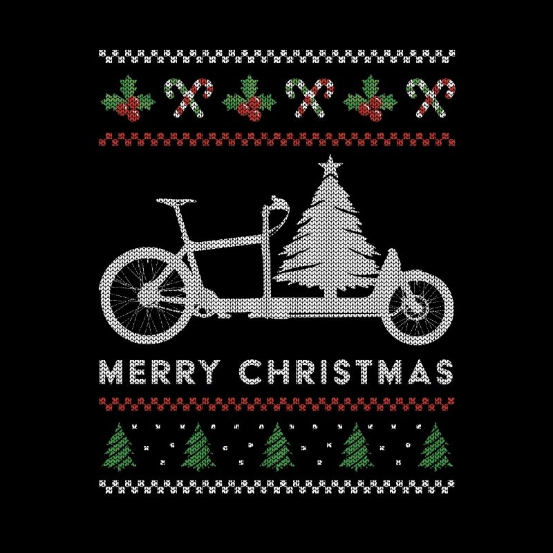 Vélo cargo Pull de Noël moche