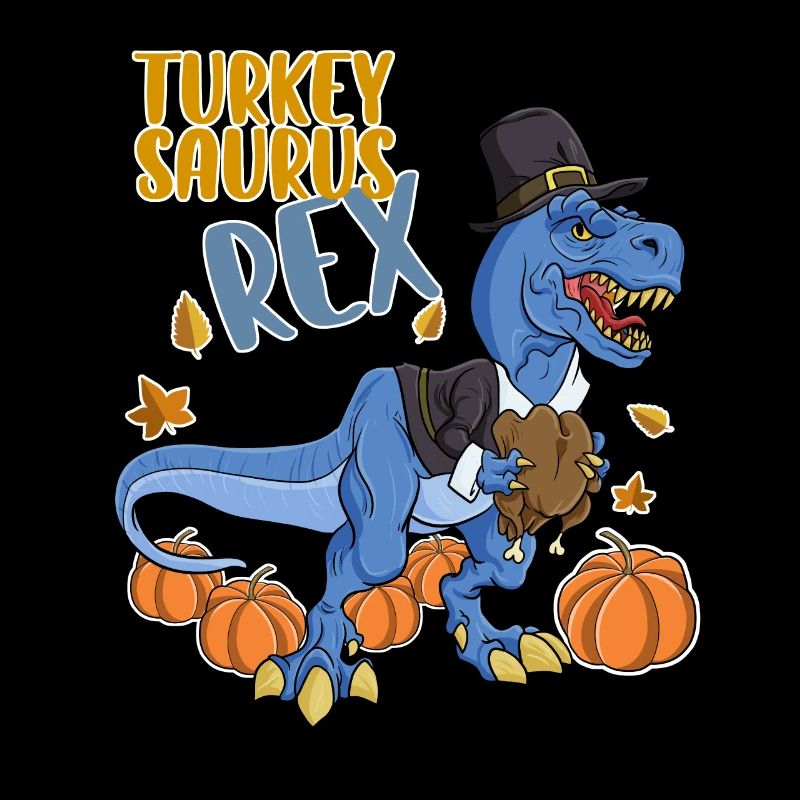 Turkey Saurus Rex I TRex Pilgrim Hat I Dinosaur