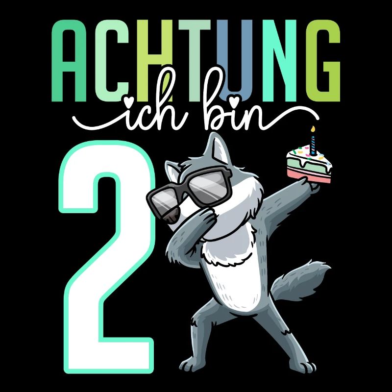 2. Geburtstag Mädchen 2 Jahre Wolf
