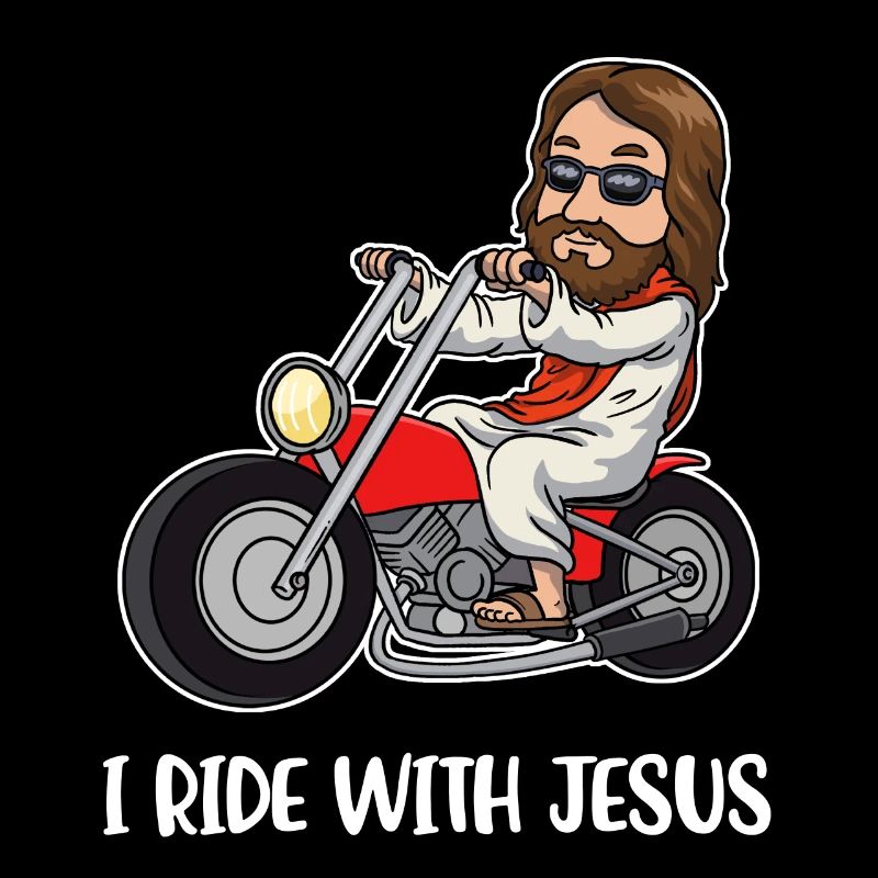 I Ride With Jesus Jesus Geschenk