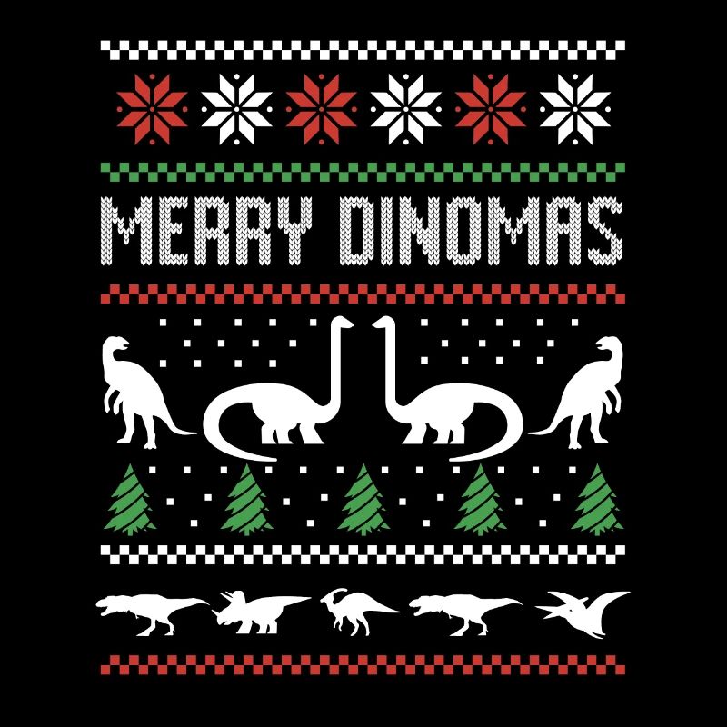 Dino Dinosaur Pull de Noël moche Joyeux Dinomas