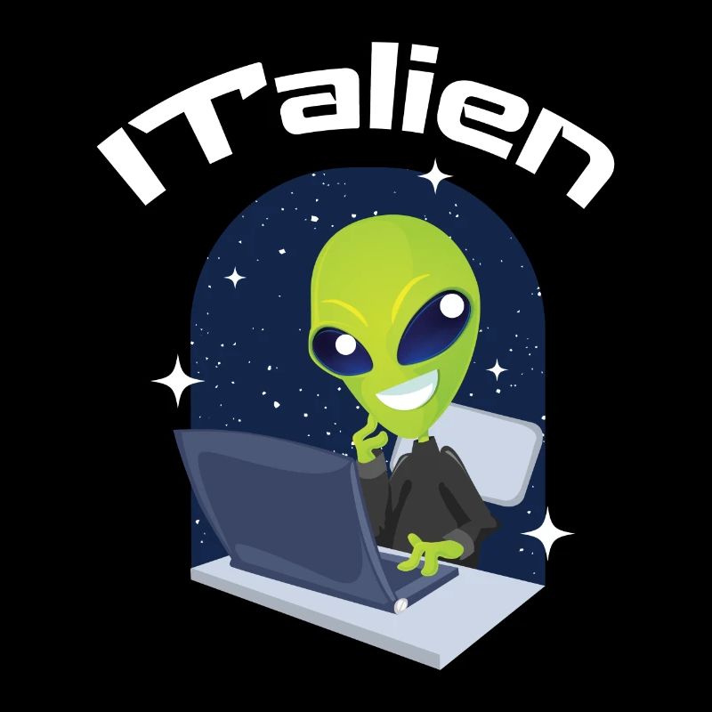 ITalien Alien Informatiker Hacker Coder