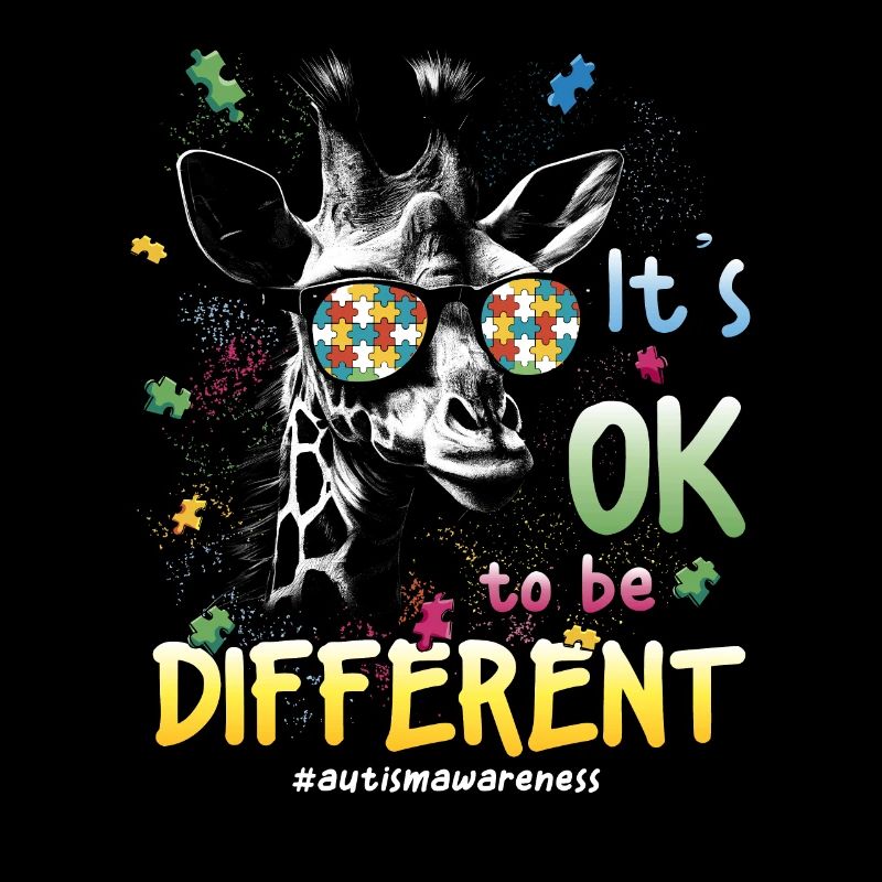 Autism Awareness Acceptance - Giraffe Its Ok To