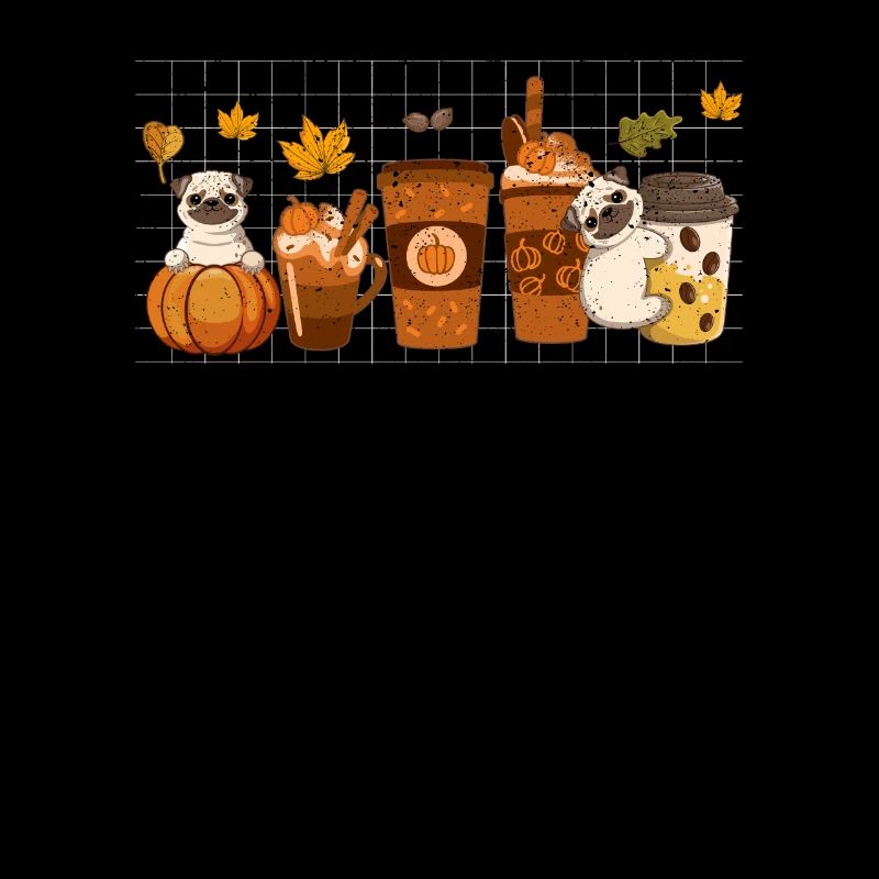 Autumn Coffee Mug Pug Lover Pumpkin Spice