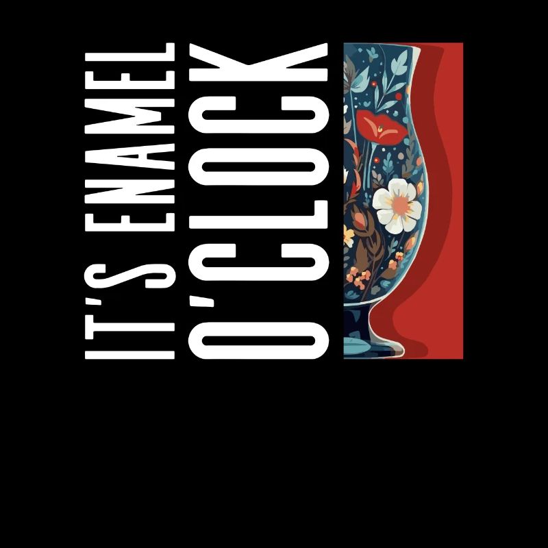It's Enamel O'Clock - Emailliertes Glas