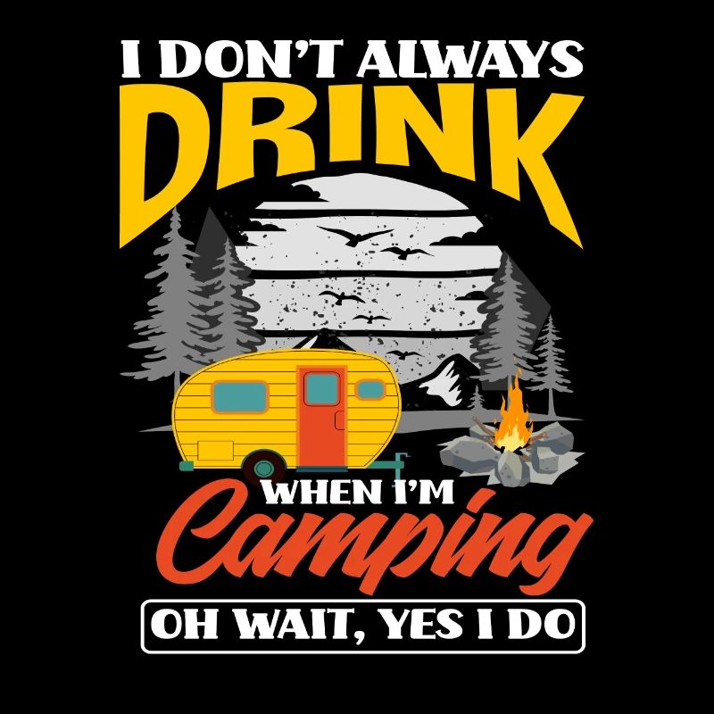 Funny Caravan Camper Drink Camping Camper