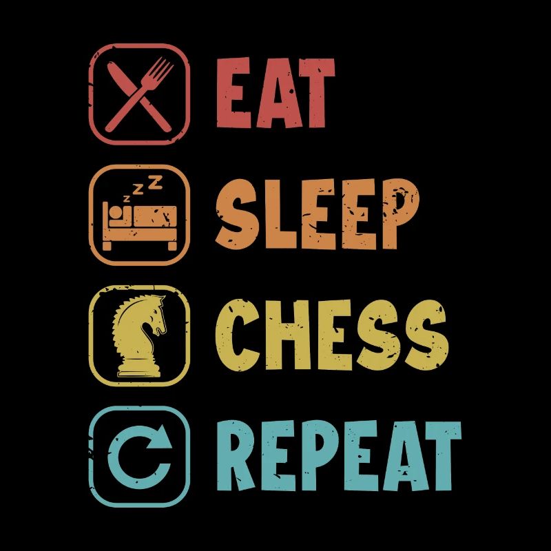 Eat Sleep Chess Repeat Player Grandmaster Queen
