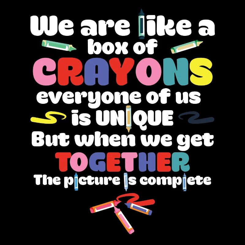 Retour à l’école, nous sommes comme une boîte de crayons de couleur