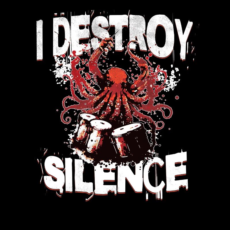 Octopus Drums Destroy Silence Drummer