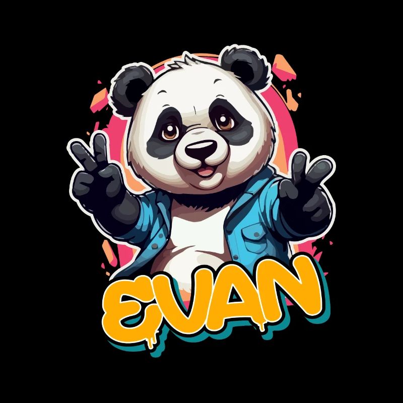 EVAN - Schöner Jungen Name mit coolem Panda