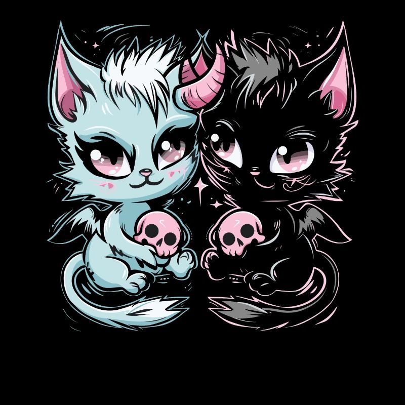 Kawaii Cat Pastel Goth Devilish