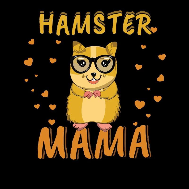 Mignon hamster maman illustration