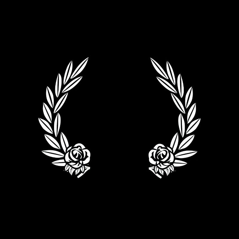 Lorbeerkranz mit Rosen
