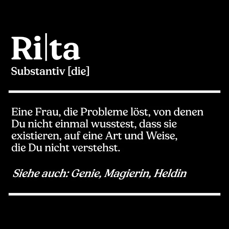 Rita Name Definition Design für stolze Ritas