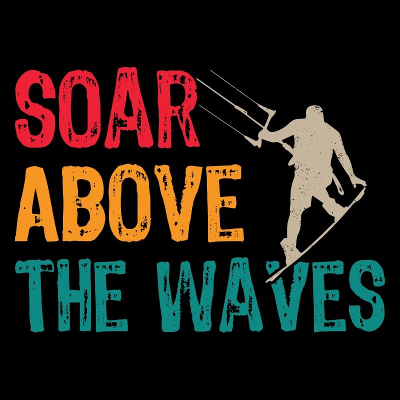 Kiteboarders soar over waves Kitesurfing Surfers