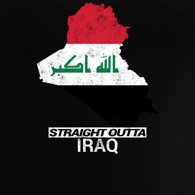 Straight Outta Iraq country map & flag