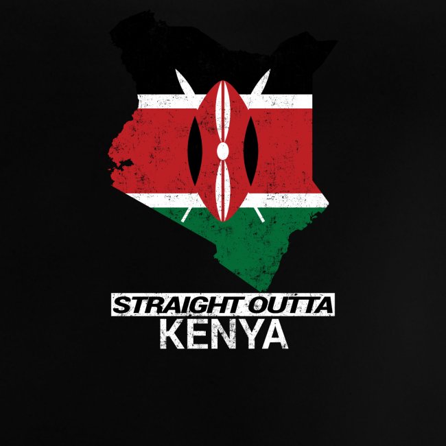 Straight Outta Kenya country map & flag