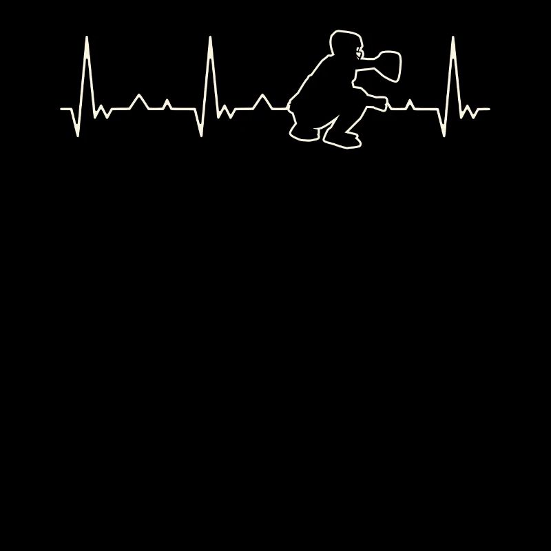 Baseballfänger. Herz. Liebe. Ekg. Impuls.
