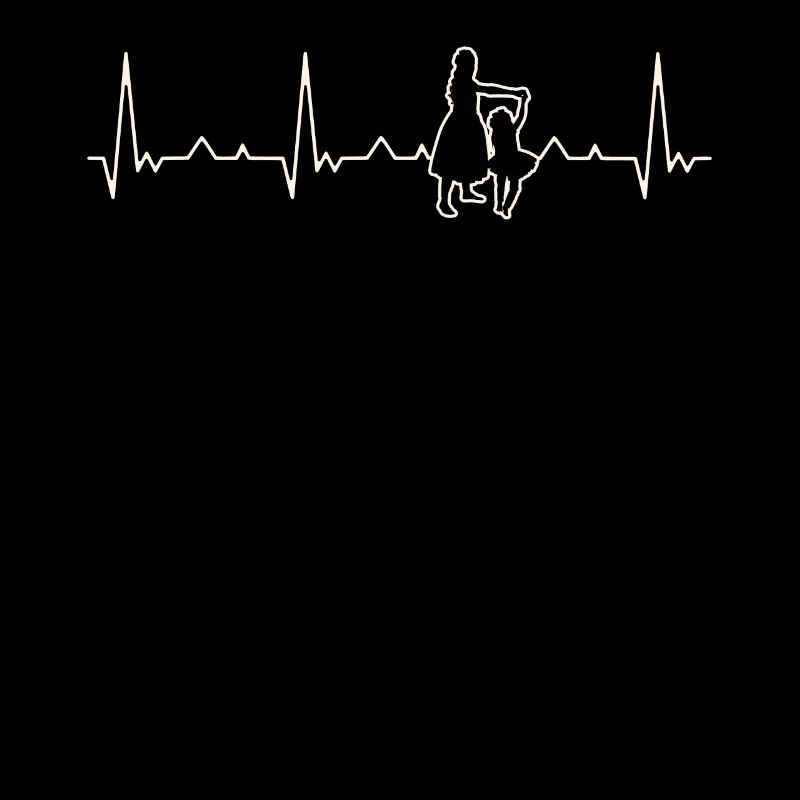 Mutter Tochter tanzt. Herz. Liebe. Ekg. Impuls.