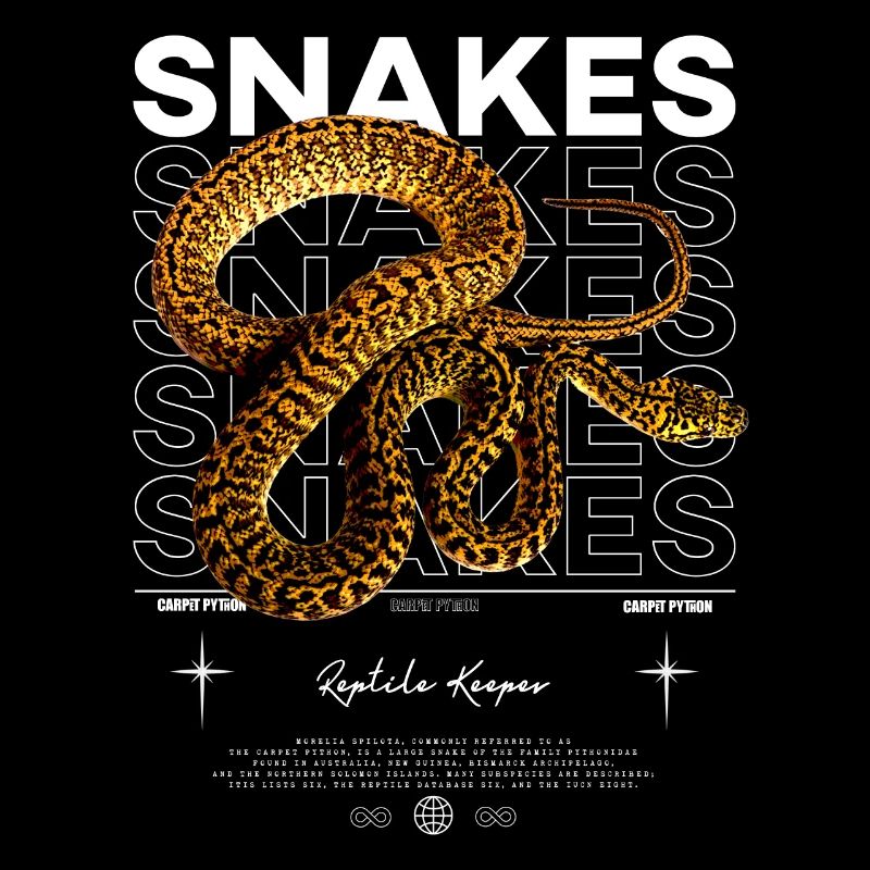 Carpet Python Modern Streetwear Reptile Keeper