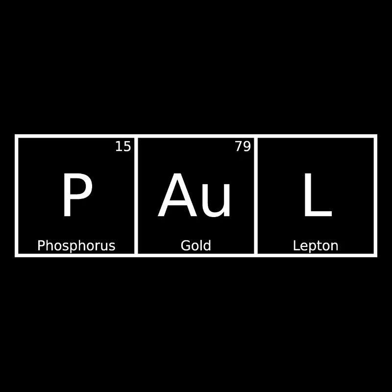 Paul Name First Name Chemistry Periodic Table Elements
