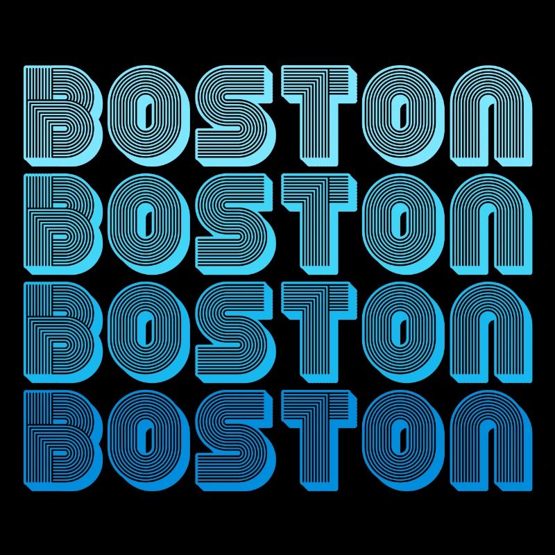Boston Repeat Pattern Blue Gradient